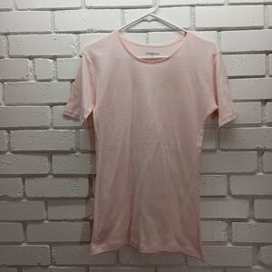 Croft & Barrow Curvy Short Sleeve T-shirt Size 2X Pastel Pink Runs Small